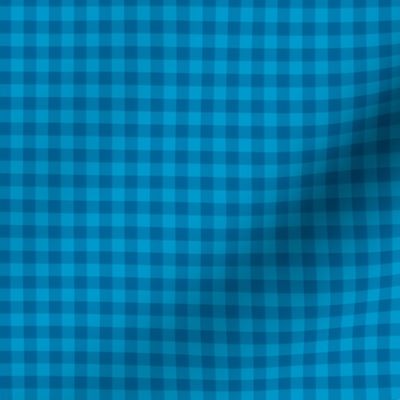 Turquoise gingham, 1/4" squares 