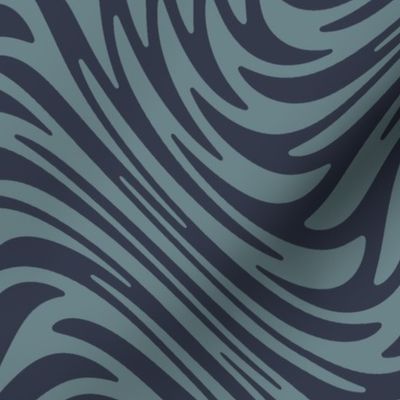 Bayeux feather swirl - navy