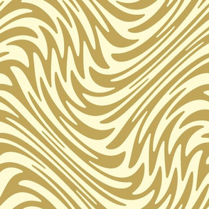 Bayeux feather swirl -wheat and linen