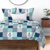 nautical cheater quilt nursery baby 