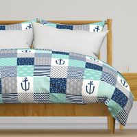 nautical cheater quilt nursery baby 