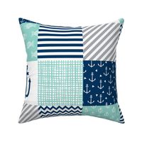 nautical cheater quilt nursery baby 