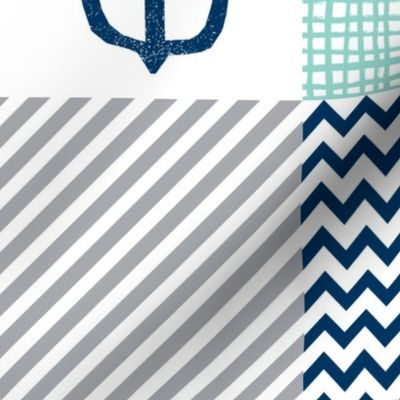 nautical cheater quilt nursery baby 