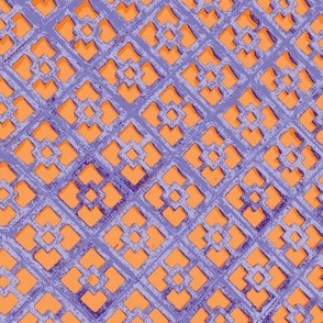 Decorative Cinderblocks - orange and lavender