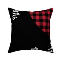 54" - Little Man buffalo plaid - watch me grow blanket