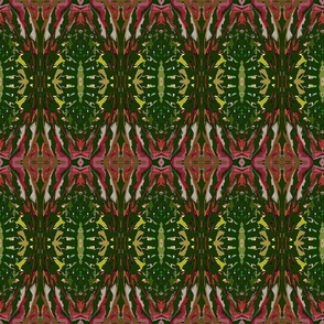 Western Tribal Native Pattern 6 Red Green  Edge 1