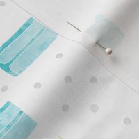 birthday cake fabric - blue