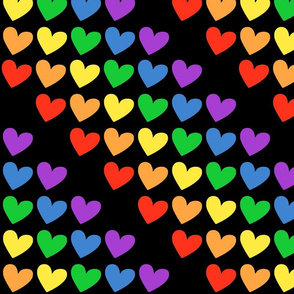 Rainbow Hearts in the Dark