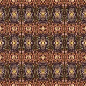 Western Tribal Native Pattern 7 Gold Brown