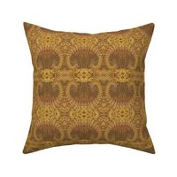 Western Tribal Native Pattern  Gold Brown Shadow 2