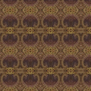 Western Tribal Native Pattern 3 Gold Brown Shadow 3