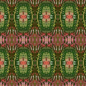 Western Tribal Native Pattern 7 Red Green