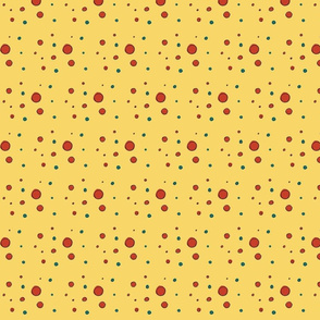 Mustard Watercolor Dots-ch