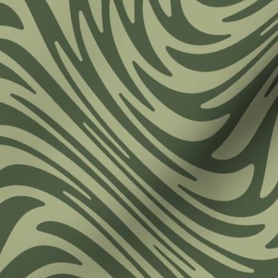 Bayeux feather swirl - olive