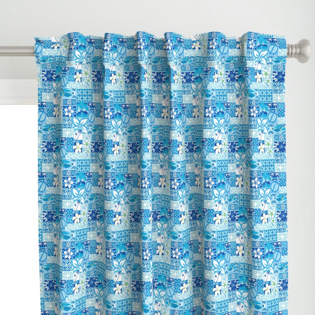 New Hawaiian Motif - blue