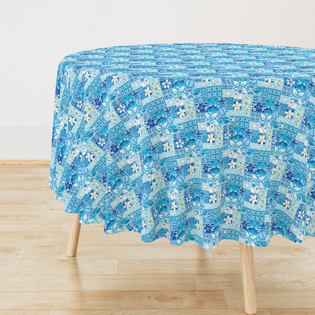 New Hawaiian Motif - blue