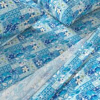 New Hawaiian Motif - blue