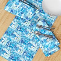 New Hawaiian Motif - blue