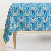 New Hawaiian Motif - blue