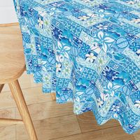 New Hawaiian Motif - blue