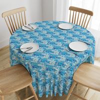 New Hawaiian Motif - blue