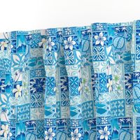 New Hawaiian Motif - blue