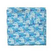 New Hawaiian Motif - blue