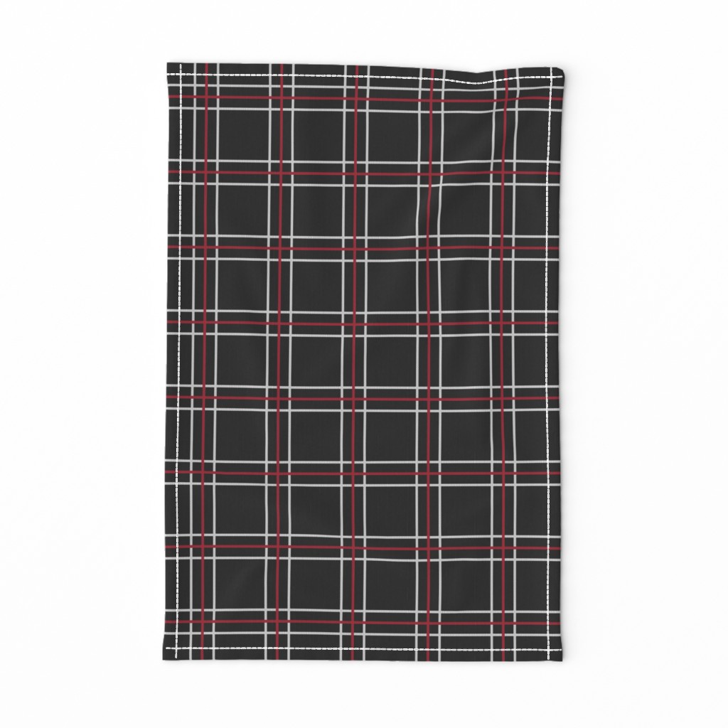 Persona 5 Shujin High School Uniform Plaid (Black/Red/White)