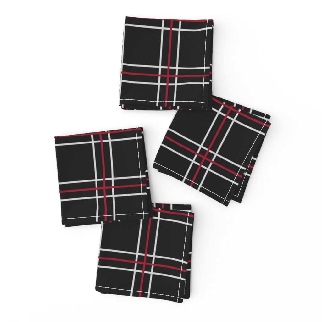 Persona 5 Shujin High School Uniform Plaid (Black/Red/White)