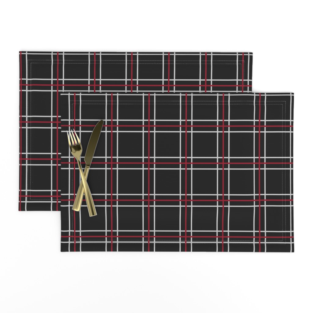 Persona 5 Shujin High School Uniform Plaid (Black/Red/White)