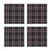 Persona 5 Shujin High School Uniform Plaid (Black/Red/White)