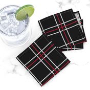 Persona 5 Shujin High School Uniform Plaid (Black/Red/White)