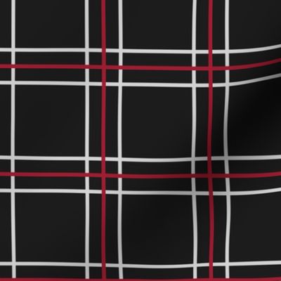 Persona 5 Shujin High School Uniform Plaid (Black/Red/White)