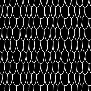 Black Scales Fabric, Wallpaper and Home Decor