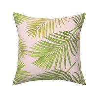 Watercolor Palm Leaves - Blush Pink