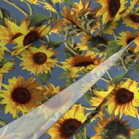 Sunflowers on Light Blue