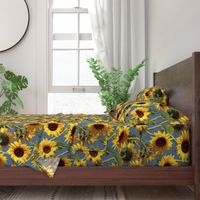 Sunflowers on Light Blue