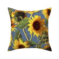 Sunflowers on Light Blue