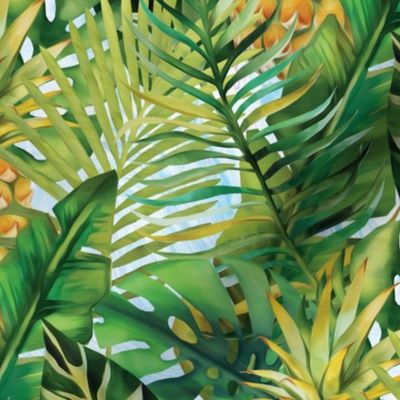 Tropical  Leaves - Pineapple - Green