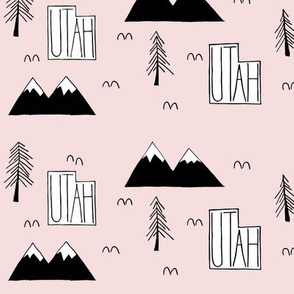 Utah Mountains | Light Pink