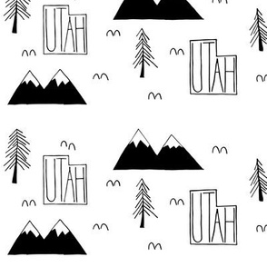 Utah Mountains | White