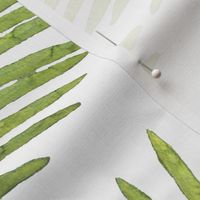 Watercolor Palm Leaves - White