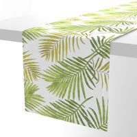 Watercolor Palm Leaves - White