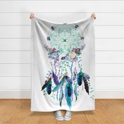 56"x72" Teal & Lilac Dream Catcher / 2 yards / NO Quote