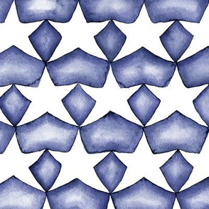 Watercolor Stars - Inky Indigo - *large scale*