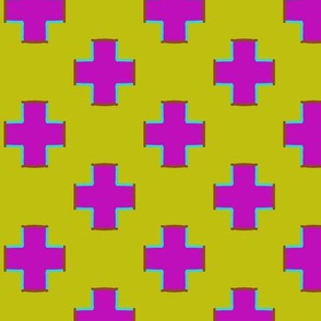 Plus Sign Swiss Cross Native in Bright Colors