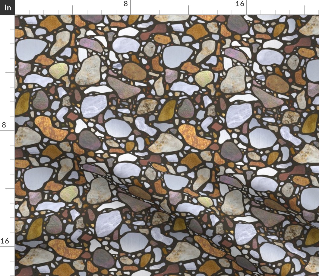 Terrazzo Pattern on Gray