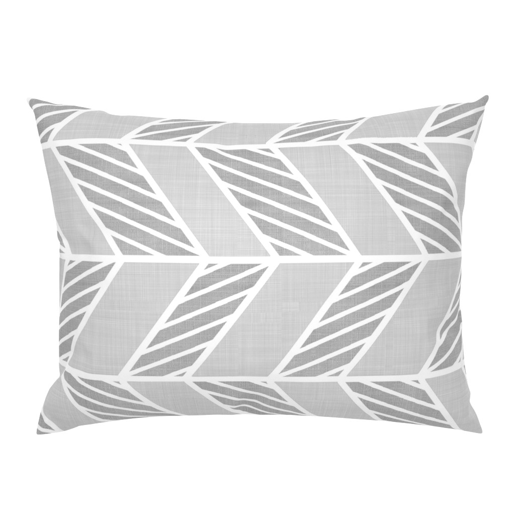 Herringbone 2 on Grey Linens