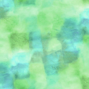 fiesta watercolor squares - green and blue