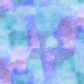 fiesta watercolor squares - purple and aqua 